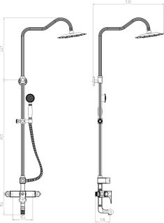 Душевая стойка Zorg Zorg Antic A 10150 BR